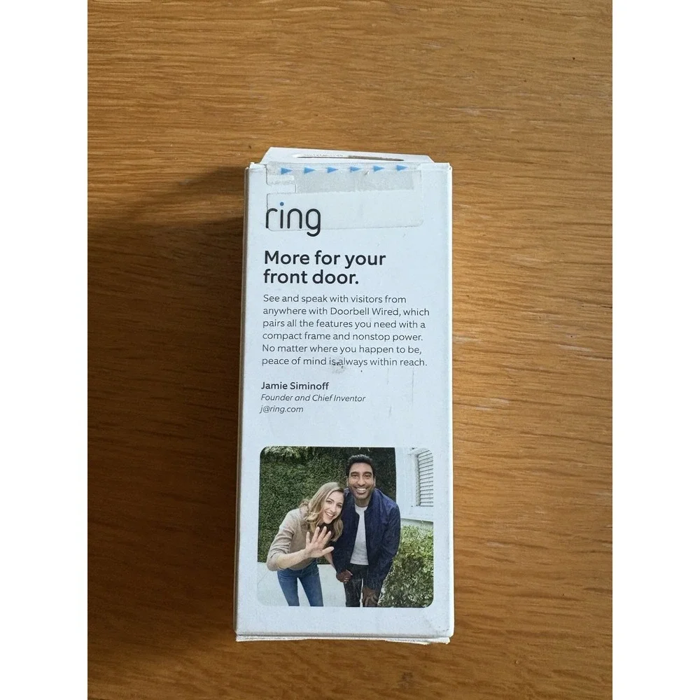 Ring Doorbell Wired - Black with Blue Accent
